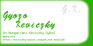 gyozo keviczky business card