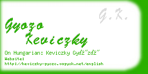 gyozo keviczky business card